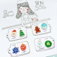 聖誕節交換禮物手繪耳環一起買  期間限定優惠組+一次擁有四對入