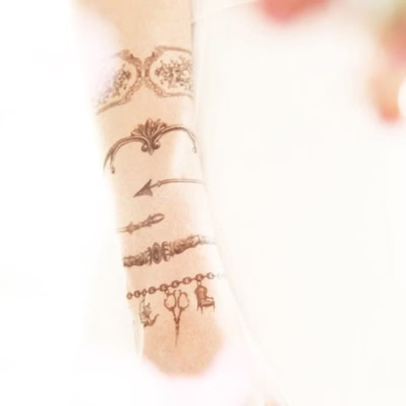 愛不釋手手鍊 -2入紋身貼紙 原創手繪設計