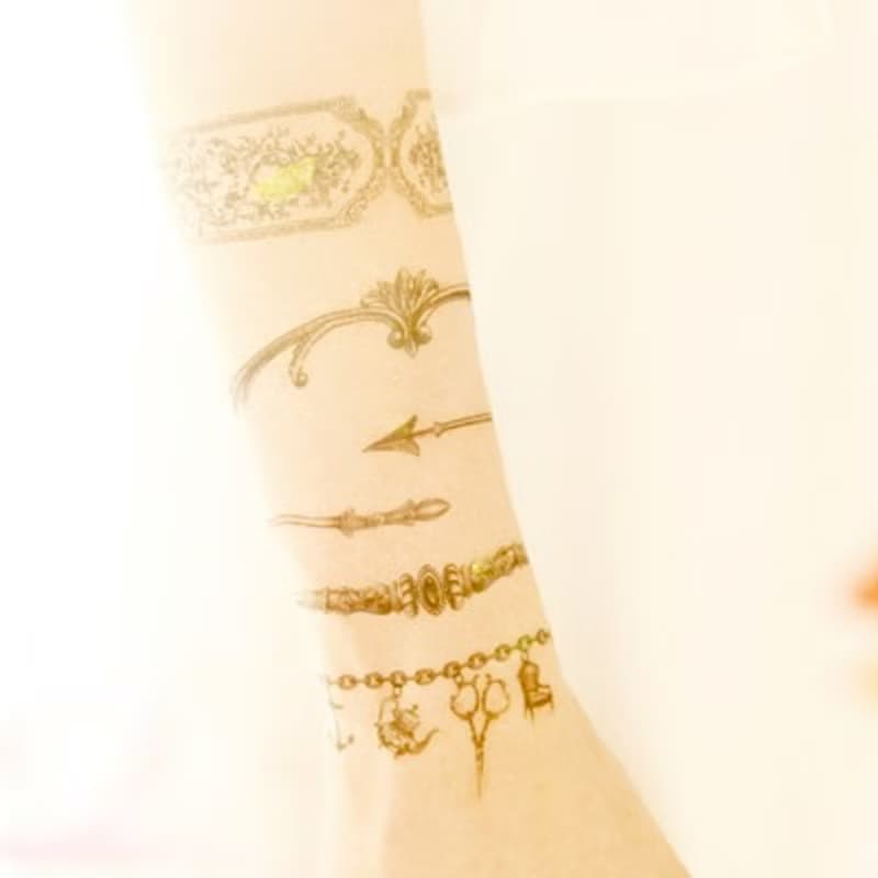 愛不釋手手鍊 -2入紋身貼紙 原創手繪設計