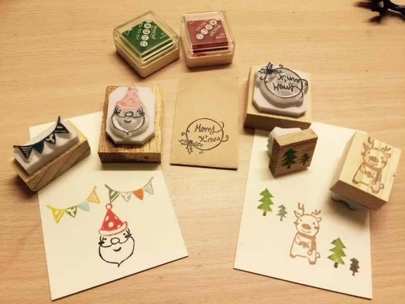 給妳一顆心麋鹿手工印章*橡皮擦印章*手工刻章*聖誕禮物*交換禮物
