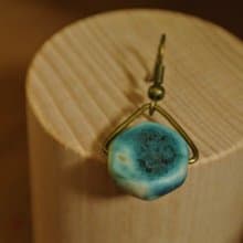 【 T - C 】耳環 日本白瓷 瓷器  限量 自然釉色 無限看不膩色調 攝氏1350高溫燒製