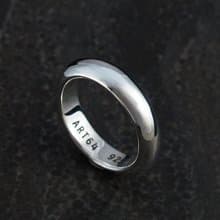 手工厚版素戒 曲面5mm 925純銀戒指 男生戒指