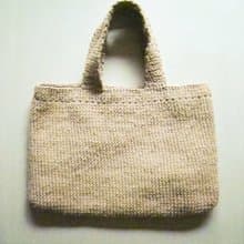 老娘要去買菜 麻繩手工大提袋 /原色麻繩編織/