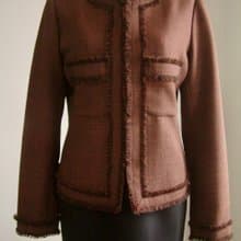 小香風外套-巧克力色