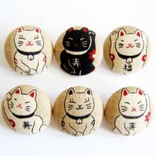 布釦 鈕釦 針織 縫紉 手作材料 招財貓 DIY材料