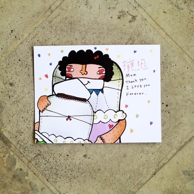 給媽媽一個擁抱‧明信片 母親節 好禮物