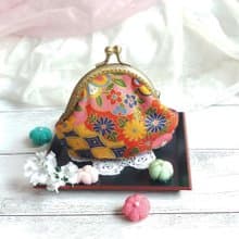 日本和風口金包 零錢包 小收納包  kimono fabric (JS-55)
