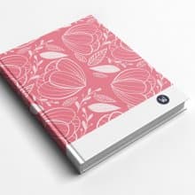 粉色花朵手工書/筆記本/手帳/日記本-洛可可草莓 WELKIN 交換禮物