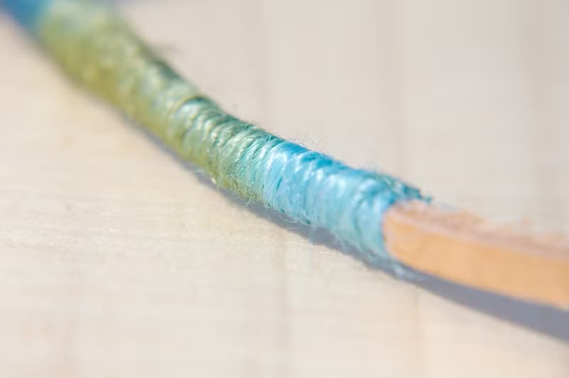 手工限量真皮+棉麻編織香菇項鍊 - 古銅色調