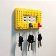 Qubefun 積木掛勾電源蓋+3入積木掛勾(活力黃) 相容樂高 可愛禮物