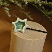 【 T - C 】髮夾 日本白瓷 瓷器  限量 自然釉色 無限看不膩色調 攝氏1350高溫燒製