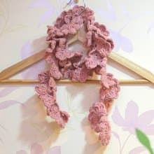 【毛線編織成品】春日花朵圍巾