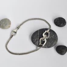 雙馬蹄鐵手鍊 925純銀