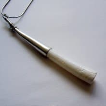 小天使的傳聲筒~純銀鑲貝殼藝術墜飾項鍊限量品, 愛自己幸福中