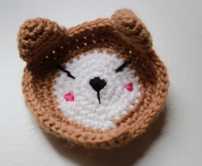 冏臉杯墊 毛線杯墊 動物杯墊 兔子 青蛙 小熊 羊 (單個售價)