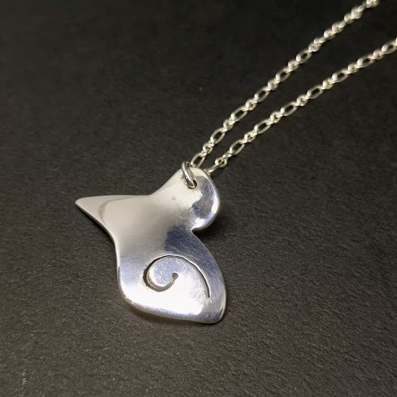 鼠來寶01~純銀十二生肖彌月墜飾項鍊,手作的詩小朋友第一件純銀飾