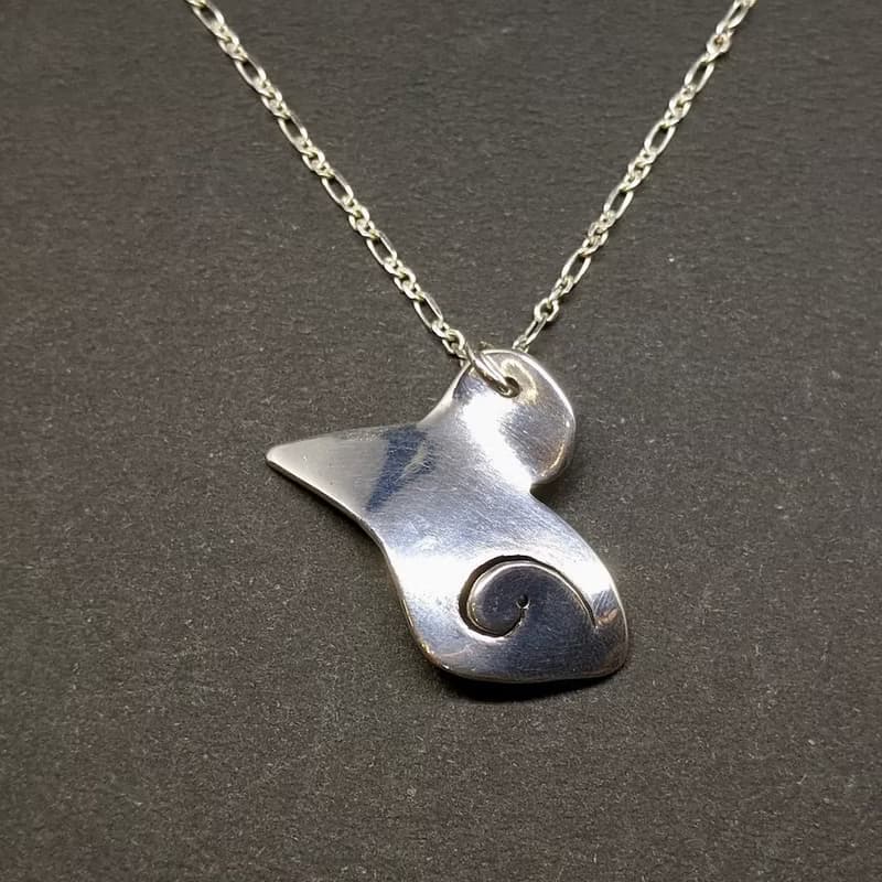 鼠來寶01~純銀十二生肖彌月墜飾項鍊,手作的詩小朋友第一件純銀飾