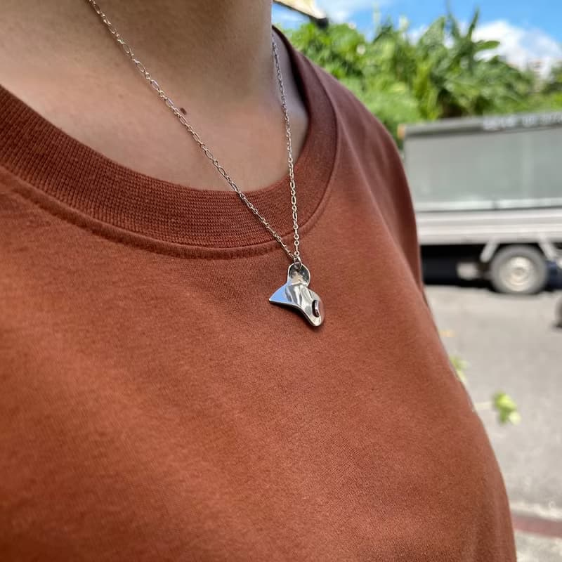 鼠來寶01~純銀十二生肖彌月墜飾項鍊,手作的詩小朋友第一件純銀飾