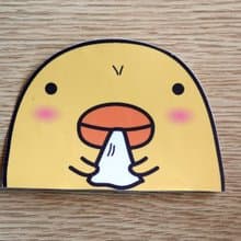 Bucute貼紙不只是貼紙/行李箱防水PVC貼紙/開關貼紙/1組6張(小)