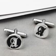 訂製袖扣 姓名 英文 袖扣 925純銀袖扣(可選擇陰刻/陽刻款)-ART64