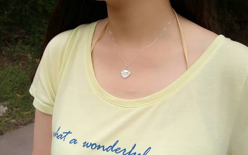 【妳最珍貴】鑽石項鍊/純銀項鍊/鍊長可選擇/原創手作