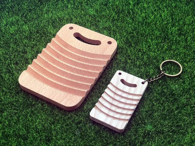 微笑洗衣板原木杯墊