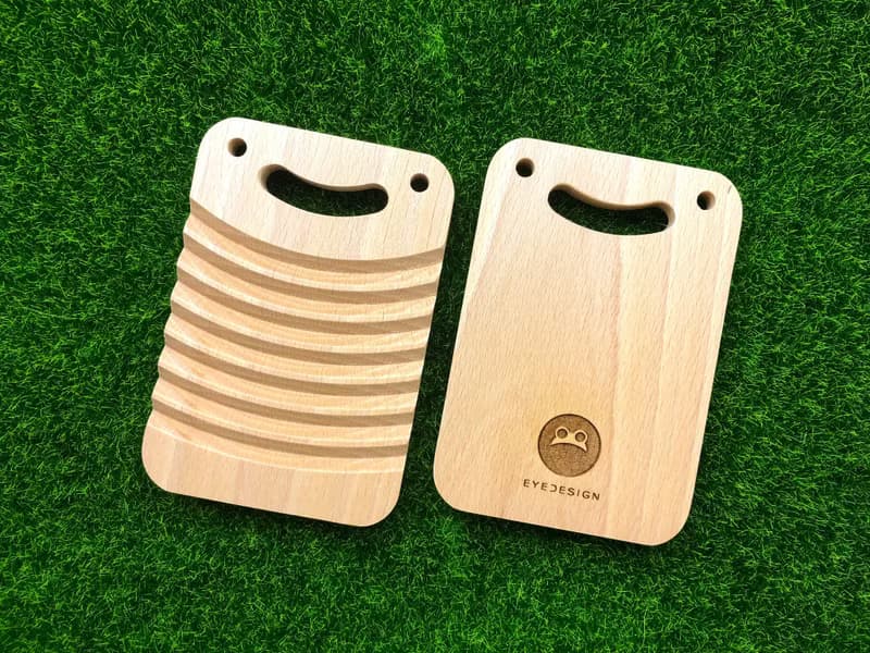 微笑洗衣板原木杯墊