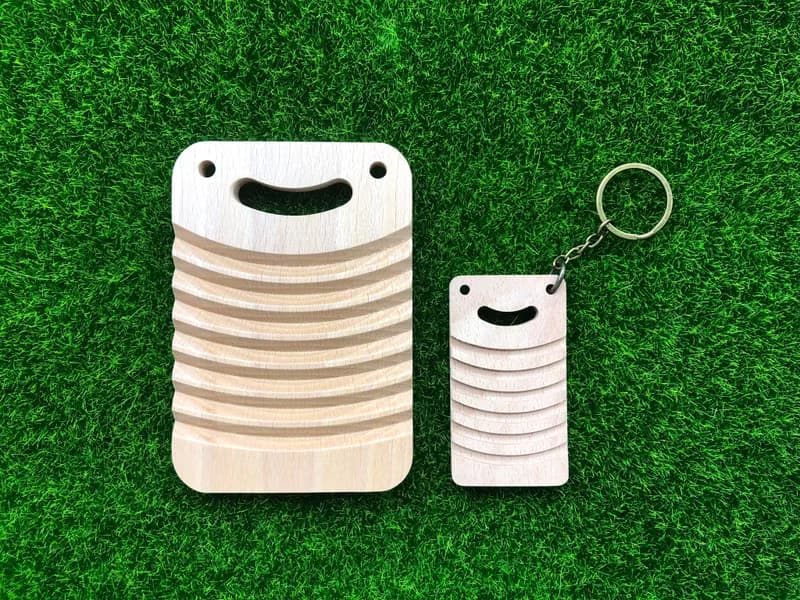 微笑洗衣板原木杯墊