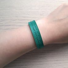 座右銘皮革手環│綠青色SAC02004