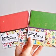 迪夢奇 Tangram Deco Stuckers 七巧創意貼 - 綠 內含12張一組