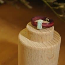 【 T - C 】戒指 皮革 牛皮 日本白瓷 瓷器  限量 自然釉色 無限看不膩色調 攝氏1350高溫燒製