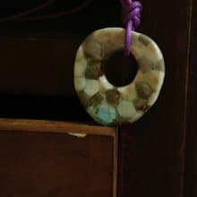 【 T - C 】項鍊 日本白瓷 瓷器  限量 自然釉色 無限看不膩色調 攝氏1350高溫燒製