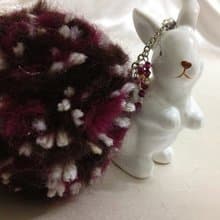 覆盆梅巧克力手機防塵塞(羊毛球)