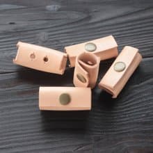 Minimal 耳機集線器∣原色植鞣牛皮革∣多色