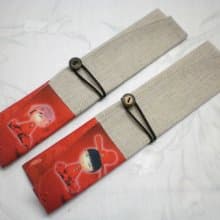 環保筷餐具組 隨身收納袋 筷套~新郎新娘( 一對2入組)