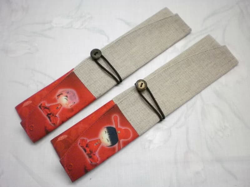 環保筷餐具組 隨身收納袋 筷套~新郎新娘( 一對2入組)