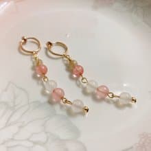 玄明手作/天然石耳飾-冬至湯圓
