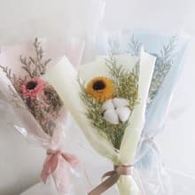 畢業花束 向日葵花束 乾燥花束 棉花 畢業典禮 花束