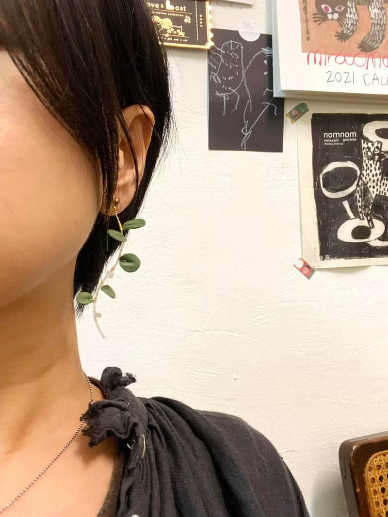 伏石蕨耳飾_珍珠皮塑