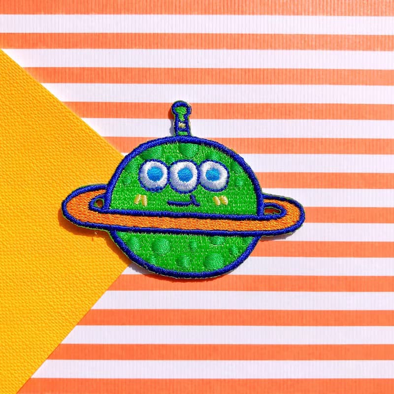 刺繡貼紙 繡布燙 -外星人寶貝