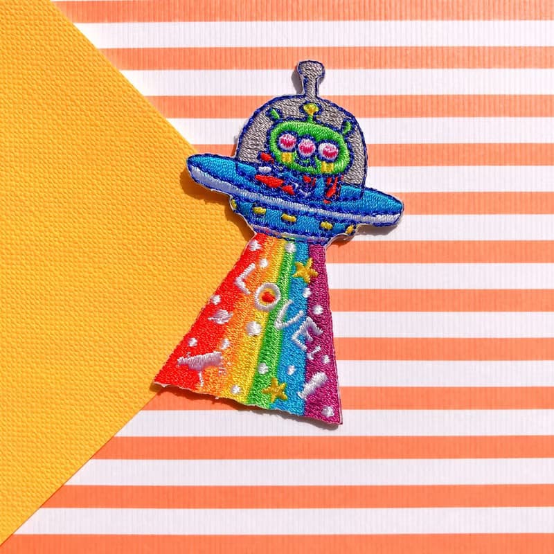刺繡貼紙 繡布燙 -外星人寶貝