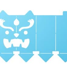 鐵定劍獅金屬明信片筆筒— 水
