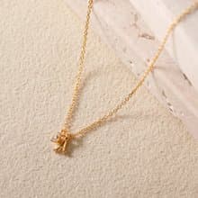 petit-initial necklace 【A】 ニッケルフリーネックレス 　小さなイニシャルをかたどったペンダントネックレス