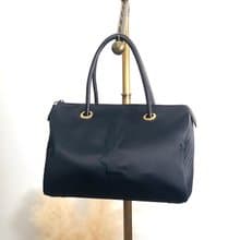 【 日本直送　名牌中古包 】Yves Saint Laurent イヴ・サンローラン ハンドバッグ ブラック YSL ナイロン ボストンバッグ rn8bbj