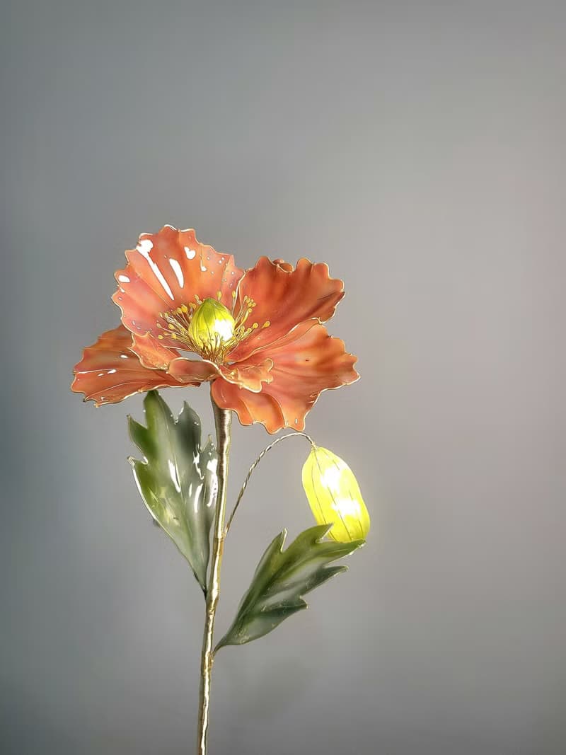 【誕生花燈】5月・虞美人。小夜燈。生日禮物