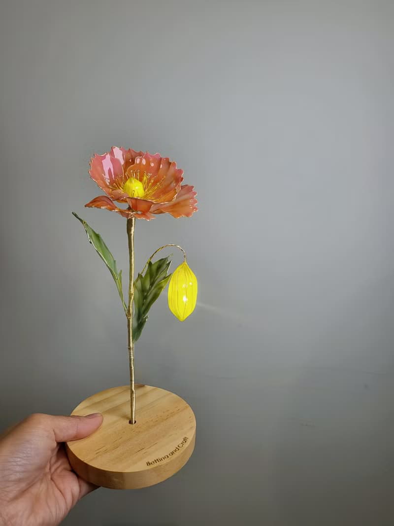 【誕生花燈】5月・虞美人。小夜燈。生日禮物