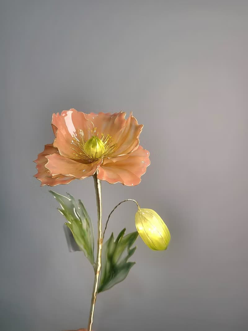 【誕生花燈】5月・虞美人。小夜燈。生日禮物