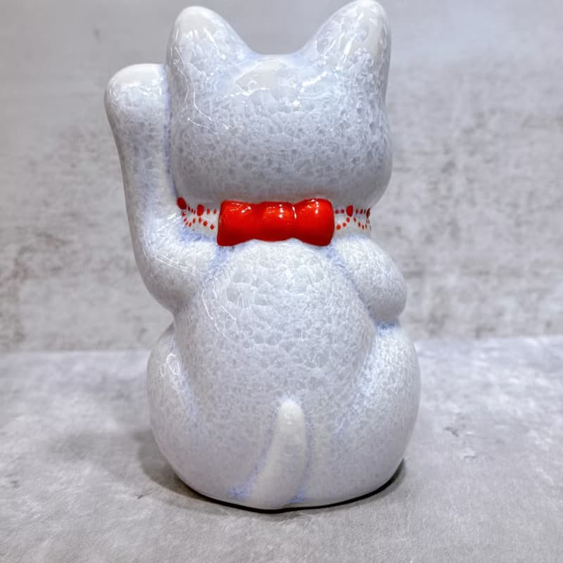 【雅藤招財】日本清水燒招財貓 | 花結晶 藤 千万両 左