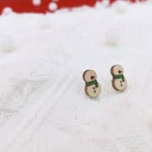 雪人聖誕耳釘 -  耳夾 交換禮物