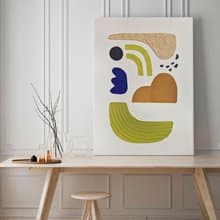 Green blue wall art | Colorful abstract wall art | Colorful art painting | Bay 5